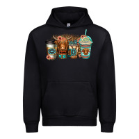 Black serape floral longhaired cow coffee cups Urban Hoodie - Jasminsmagicworld