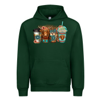 Forest Green serape floral longhaired cow coffee cups Urban Hoodie - Jasminsmagicworld