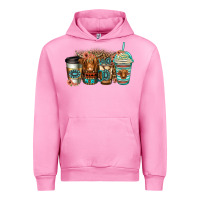 Fuchsia Pink serape floral longhaired cow coffee cups Urban Hoodie - Jasminsmagicworld
