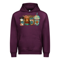 Mauve Wine serape floral longhaired cow coffee cups Urban Hoodie - Jasminsmagicworld