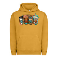 Pigment Peanut Butter serape floral longhaired cow coffee cups Urban Hoodie - Jasminsmagicworld