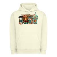 Pigment Pistachio serape floral longhaired cow coffee cups Urban Hoodie - Jasminsmagicworld