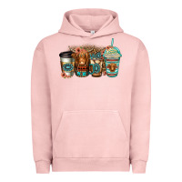 Pigment Salmon serape floral longhaired cow coffee cups Urban Hoodie - Jasminsmagicworld