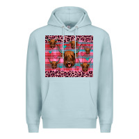 Blue Mist highland cow valentines Premium Hoodie - JahusDesignShop