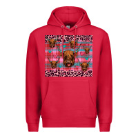 Cardinal highland cow valentines Premium Hoodie - JahusDesignShop