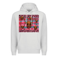 Dove Grey highland cow valentines Premium Hoodie - JahusDesignShop