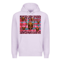 Lilac highland cow valentines Premium Hoodie - JahusDesignShop