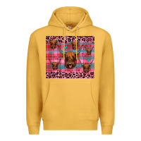 Mustard highland cow valentines Premium Hoodie - JahusDesignShop