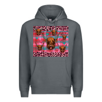 Rock highland cow valentines Premium Hoodie - JahusDesignShop