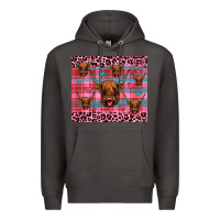 Smoke highland cow valentines Premium Hoodie - JahusDesignShop