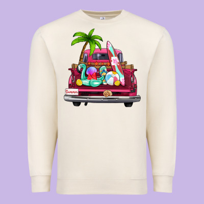 Summer Truck Farm Truck Premium Sweatshirt Designed By Zillion Design Studio
