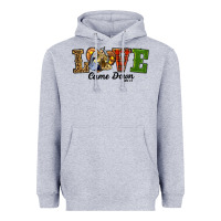 Heather Grey Love Came Down Baby Jesus Christmas Heavyweight Hoodie - RanaPortraitStore