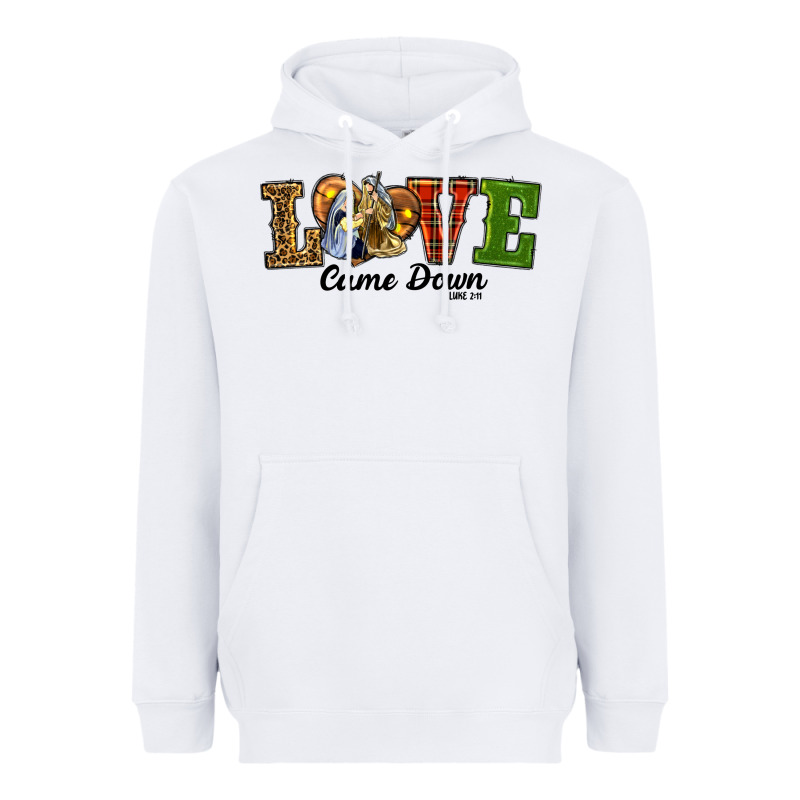Love Came Down Baby Jesus Christmas Heavyweight Hoodie by RanaPortraitStore | Teevron
