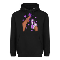Purple Afro Girl Sneakers And Heels Heavyweight Hoodie | Teevron