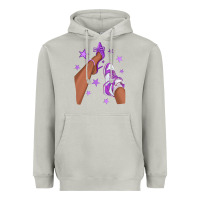 Moon Dust Purple Afro Girl Sneakers and Heels Heavyweight Hoodie - texasbilliewilder