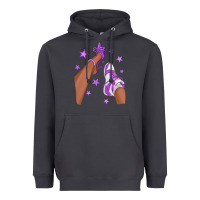 Smoke Purple Afro Girl Sneakers and Heels Heavyweight Hoodie - texasbilliewilder
