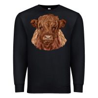 Black highland cow Premium Sweatshirt - RanaPortraitStore