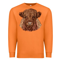 Carrot highland cow Premium Sweatshirt - RanaPortraitStore