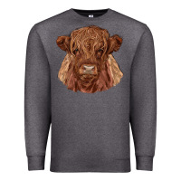 Charcoal Heather highland cow Premium Sweatshirt - RanaPortraitStore