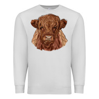 Dove Grey highland cow Premium Sweatshirt - RanaPortraitStore