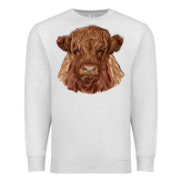 Oatmeal Heather highland cow Premium Sweatshirt - RanaPortraitStore
