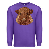 Purple highland cow Premium Sweatshirt - RanaPortraitStore