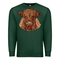 Sports Green highland cow Premium Sweatshirt - RanaPortraitStore