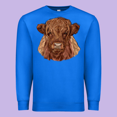 Highland Cow Premium Sweatshirt Designed By Ranaportraitstore