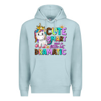 Blue Mist cute smart and a little bit dramatic unicorn Premium Hoodie - AdoDesignShop