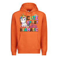 Carrot cute smart and a little bit dramatic unicorn Premium Hoodie - AdoDesignShop