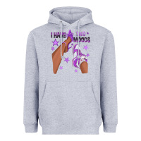 Heather Grey Purple I Have Two Moods Afro Girl Sneakers Heavyweight Hoodie - texasbilliewilder