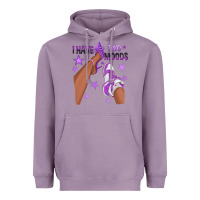 Lavender Purple I Have Two Moods Afro Girl Sneakers Heavyweight Hoodie - texasbilliewilder