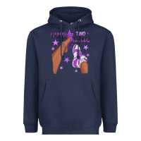 Navy Purple I Have Two Moods Afro Girl Sneakers Heavyweight Hoodie - texasbilliewilder