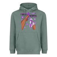 Sage Purple I Have Two Moods Afro Girl Sneakers Heavyweight Hoodie - texasbilliewilder