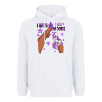 White Purple I Have Two Moods Afro Girl Sneakers Heavyweight Hoodie - texasbilliewilder