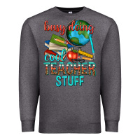 Charcoal Heather busy doing cool teacher stuff Premium Sweatshirt - texasbilliewilder
