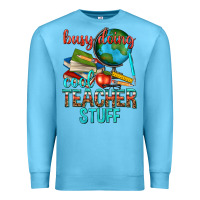 Ocean Blue busy doing cool teacher stuff Premium Sweatshirt - texasbilliewilder