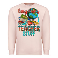 Pale Pink busy doing cool teacher stuff Premium Sweatshirt - texasbilliewilder