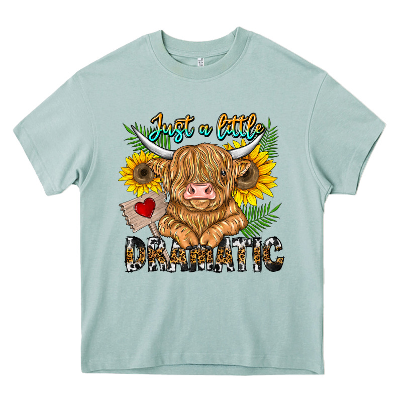 Just A Little Dramatic Heavy Core Tee by CowhideDigitalArt | Teevron