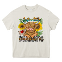 Cream just a little dramatic Heavy Core Tee - CowhideDigitalArt