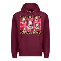 Burgundy calf valentines tumbler Premium Hoodie - JahusDesignShop
