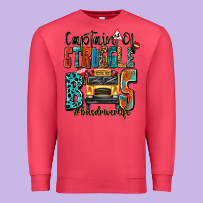 Captain Of Struggle Bus Busdriver Life Premium Sweatshirt Designed By Texasbilliewilder