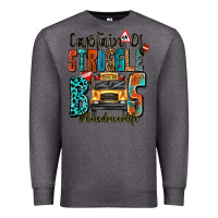 Charcoal Heather captain of struggle bus busdriver life Premium Sweatshirt - texasbilliewilder