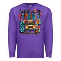 Purple captain of struggle bus busdriver life Premium Sweatshirt - texasbilliewilder