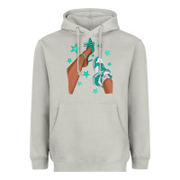Moon Dust Teal Afro Girl Sneakers and Heels Heavyweight Hoodie - texasbilliewilder