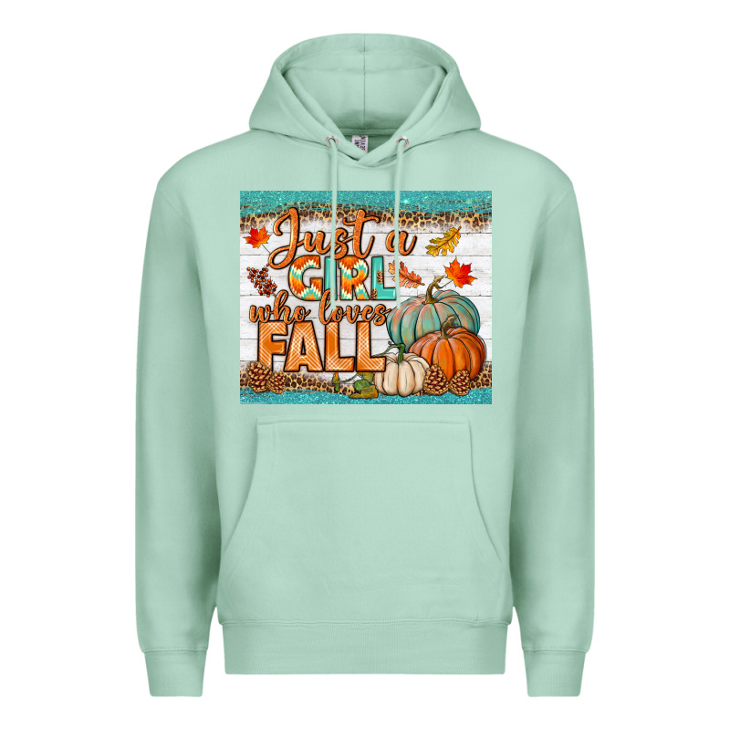 Just A Girl Who Loves Fall Mousepad Premium Hoodie by BundleAndBundleShop | Teevron