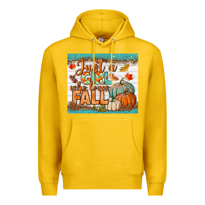 Just A Girl Who Loves Fall Mousepad Premium Hoodie by BundleAndBundleShop | Teevron