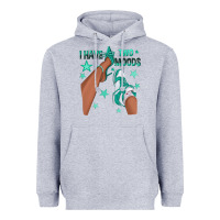 Heather Grey Teal I Have Two Moods Afro Girl Sneakers Heavyweight Hoodie - texasbilliewilder