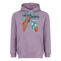 Lavender Teal I Have Two Moods Afro Girl Sneakers Heavyweight Hoodie - texasbilliewilder