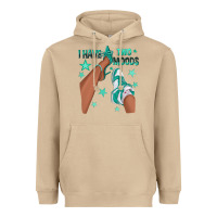 Mushroom Teal I Have Two Moods Afro Girl Sneakers Heavyweight Hoodie - texasbilliewilder
